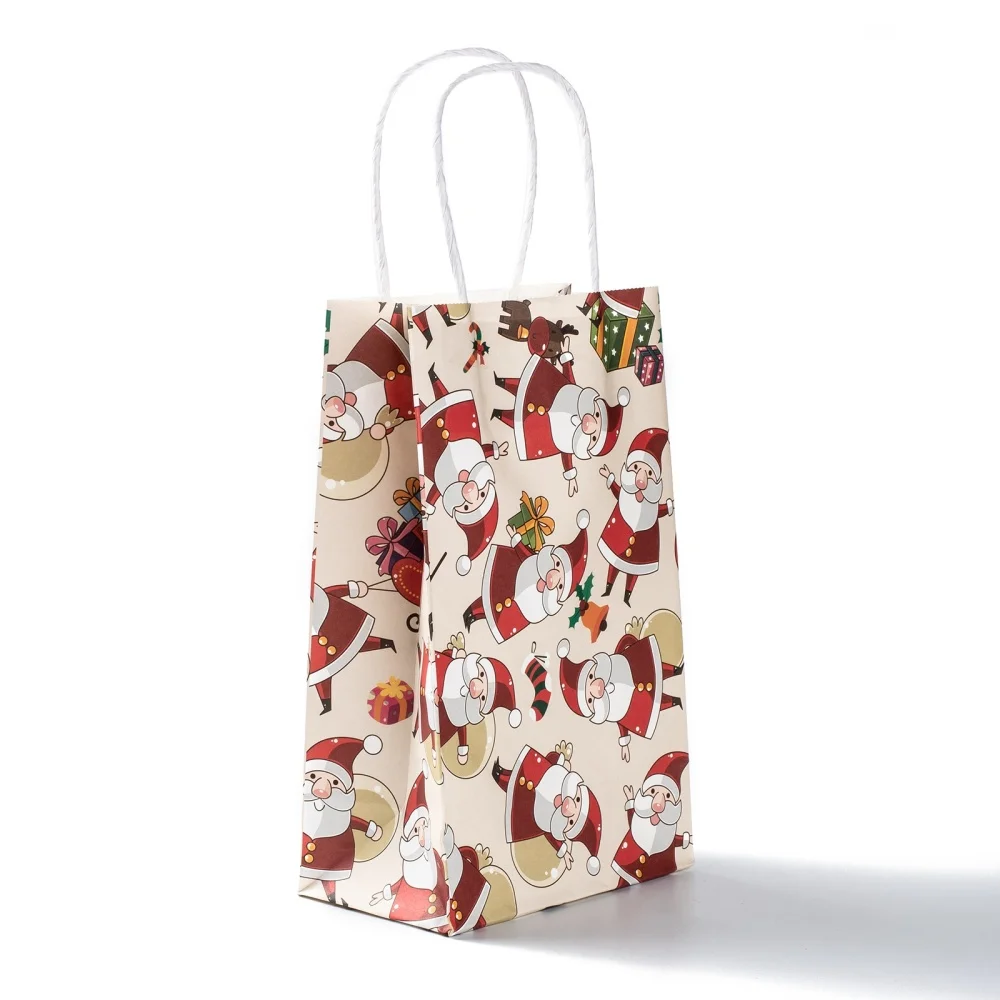 20PCS Christmas Theme Kraft Paper Gift Bags with Handles Shopping Bags Santa Claus 13.5x8x22cm
20PCS Christmas Theme Kraft Paper Gift Bags with Handles Shopping Bags Santa Claus 13.5x8x22cm