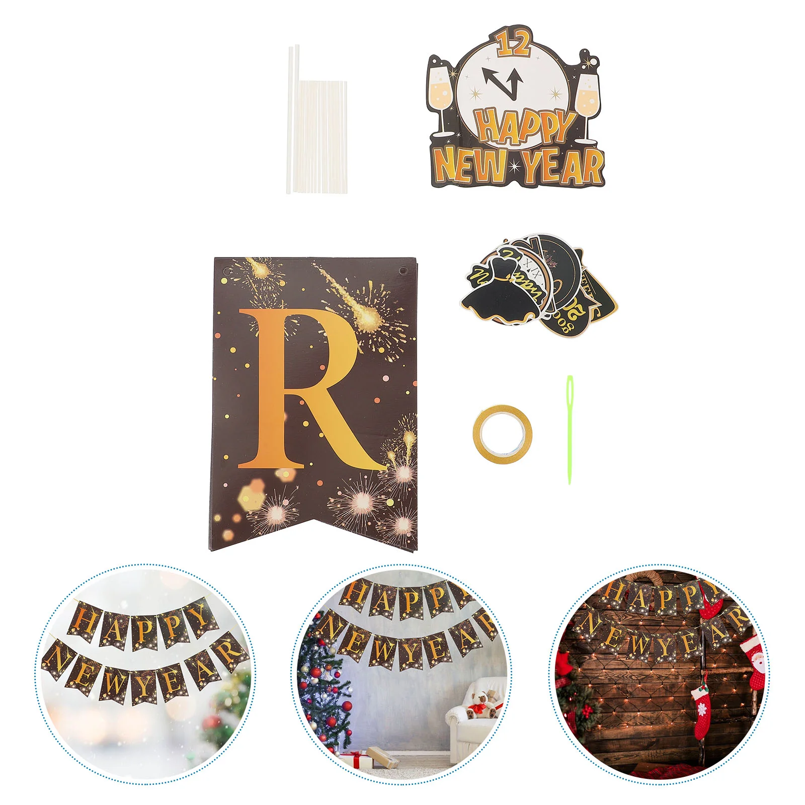 1 Набор, новогодний баннер и Топпер для торта
1 Набор, новогодний баннер и Топпер для торта