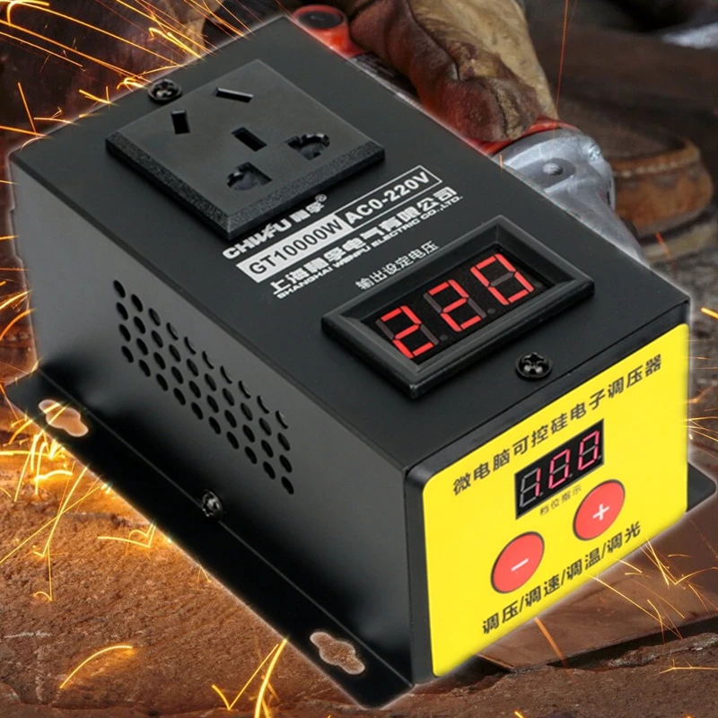 10000W High power Controller Electronics Voltage Organ Electric Machinery Fans Variable speed controller AC 220V 45A Regulator
10000W High power Controller Electronics Voltage Organ Electric Machinery Fans Variable speed controller AC 220V 45A Regulator