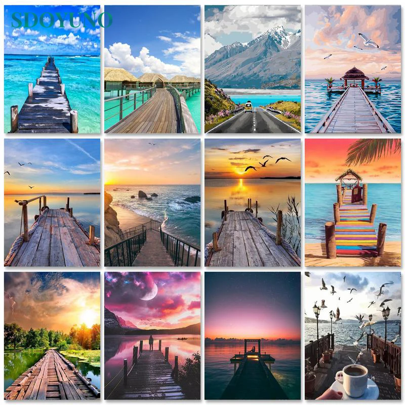 SDOYUNO Paint By Numbers Kits On Canvas Bridge Scenery DIY Frame 60x75cm Oil Painting By Numbers Seascape Home Decor Wall Art
SDOYUNO Paint By Numbers Kits On Canvas Bridge Scenery DIY Frame 60x75cm Oil Painting By Numbers Seascape Home Decor Wall Art