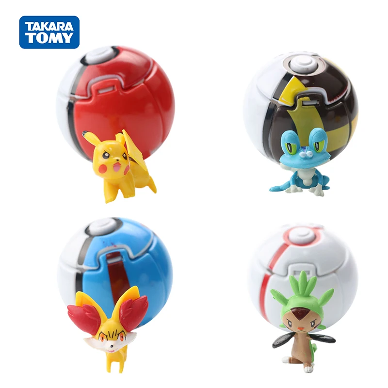 TAKARA TOMY Pokemon Pikachu model handmade pokeball deformation toy Pikachu flip elves and bumper ball go children Birthday gift
TAKARA TOMY Pokemon Pikachu model handmade pokeball deformation toy Pikachu flip elves and bumper ball go children Birthday gift