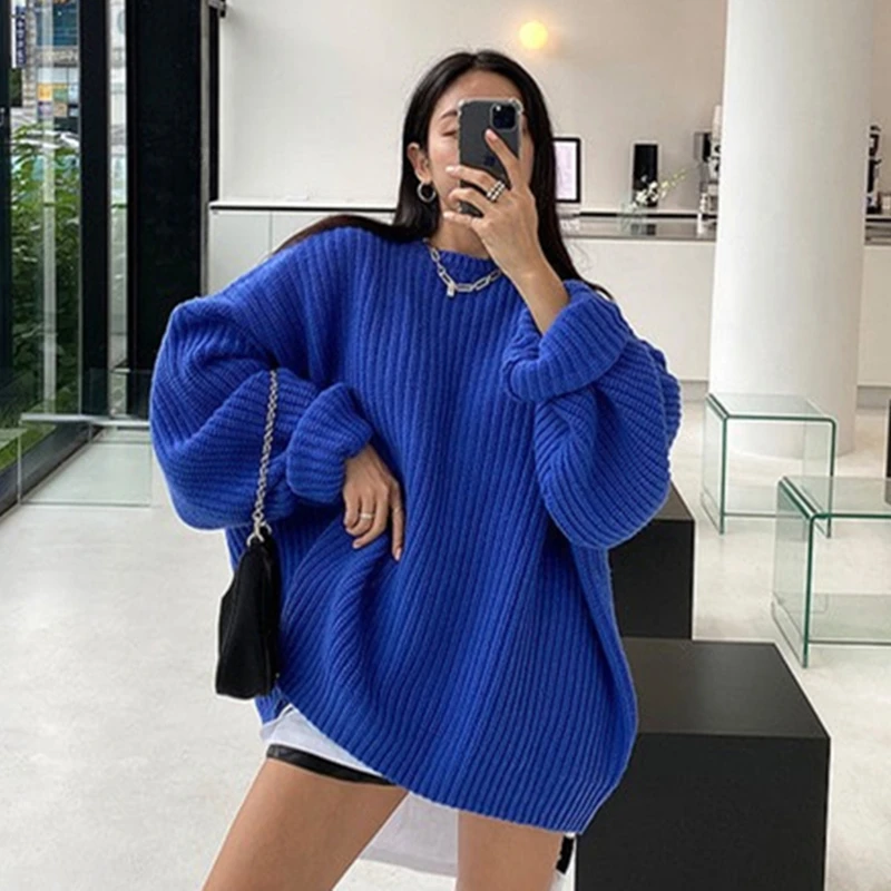 Casual Loose O-Neck Sweaters Pullovers Women Autumn Winter Ladies Knitwear Full Sleeve Wild Female Knitting Tops
Casual Loose O-Neck Sweaters Pullovers Women Autumn Winter Ladies Knitwear Full Sleeve Wild Female Knitting Tops