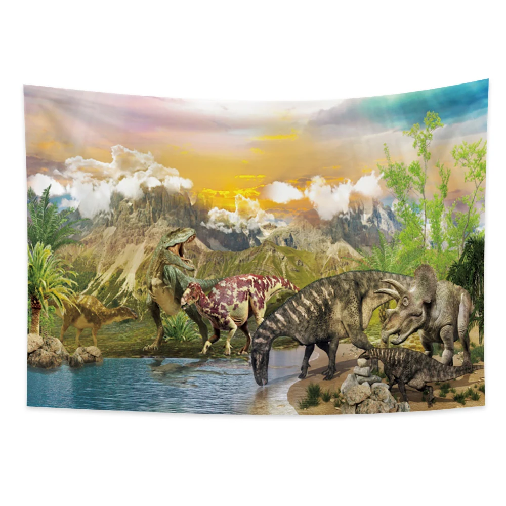 Fashionable tapestry sunset dusk dinosaur paradise wall hanging Jurassic forest background wall decoration
Fashionable tapestry sunset dusk dinosaur paradise wall hanging Jurassic forest background wall decoration