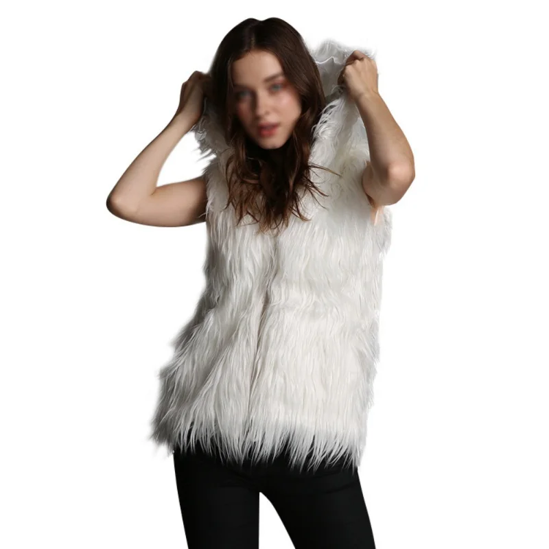 Hot Autumn Winter Faux Fur Vest Outwear Coat Warm Sleeveless Hooded Vest Warm Short Jackets Coats Hotsale
Hot Autumn Winter Faux Fur Vest Outwear Coat Warm Sleeveless Hooded Vest Warm Short Jackets Coats Hotsale