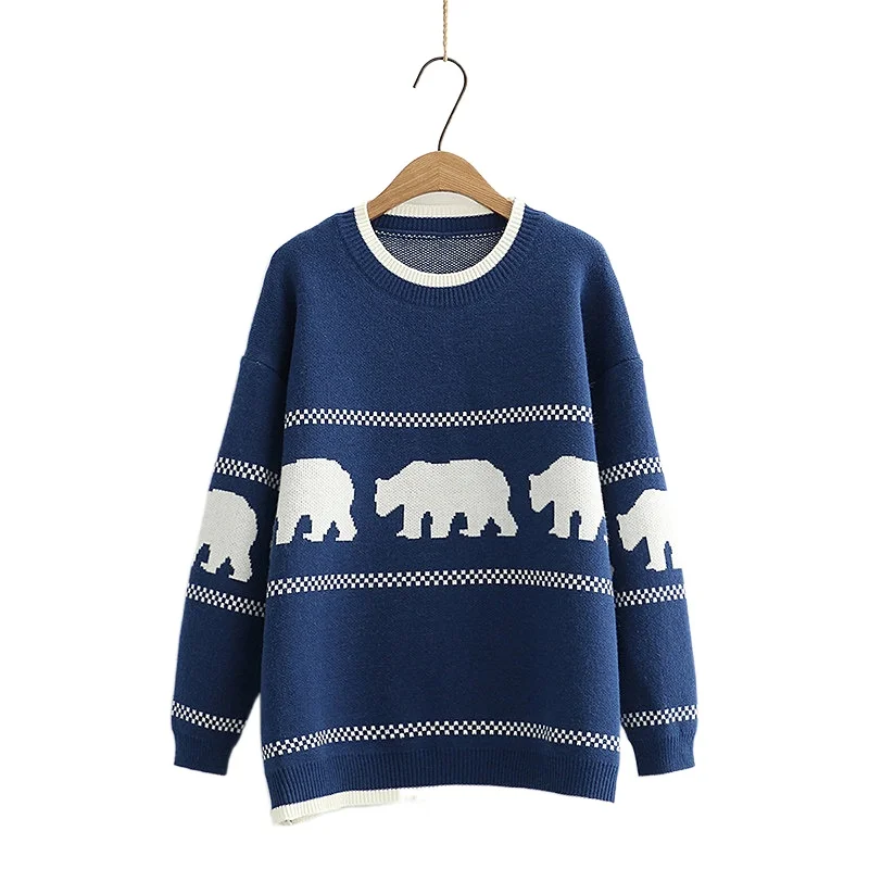2021 Winter Warm Bear Sweaters Women Men Harakuju Jacquard Knitted Thick Jumpers Korean Fashion Ladies Casual Pullovers Tops
2021 Winter Warm Bear Sweaters Women Men Harakuju Jacquard Knitted Thick Jumpers Korean Fashion Ladies Casual Pullovers Tops
