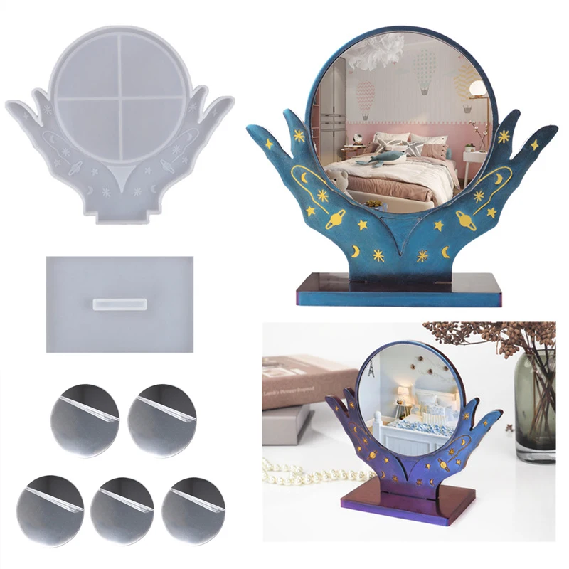 1 set DIY Crystal Epoxy Resin Silicone Mold Makeup Mirror Desktop Mirror Handmade Crafts Home Decoration Jewelry Making Tools
1 set DIY Crystal Epoxy Resin Silicone Mold Makeup Mirror Desktop Mirror Handmade Crafts Home Decoration Jewelry Making Tools