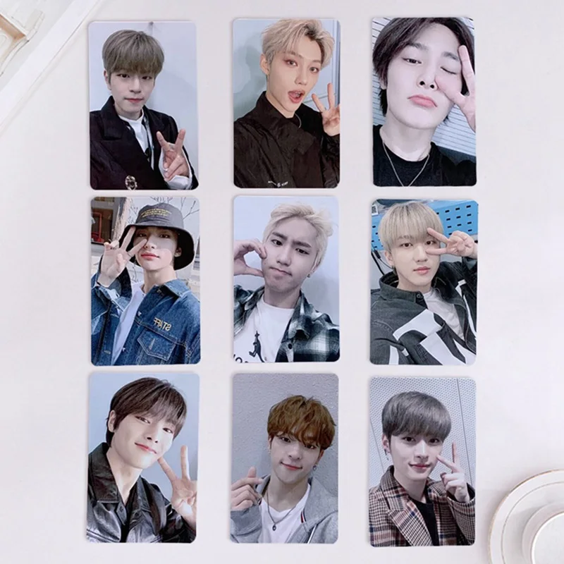 Альбом для фотографий Kpop Stray Kids 9 шт./компл. желтый из дерева | Канцтовары офиса и