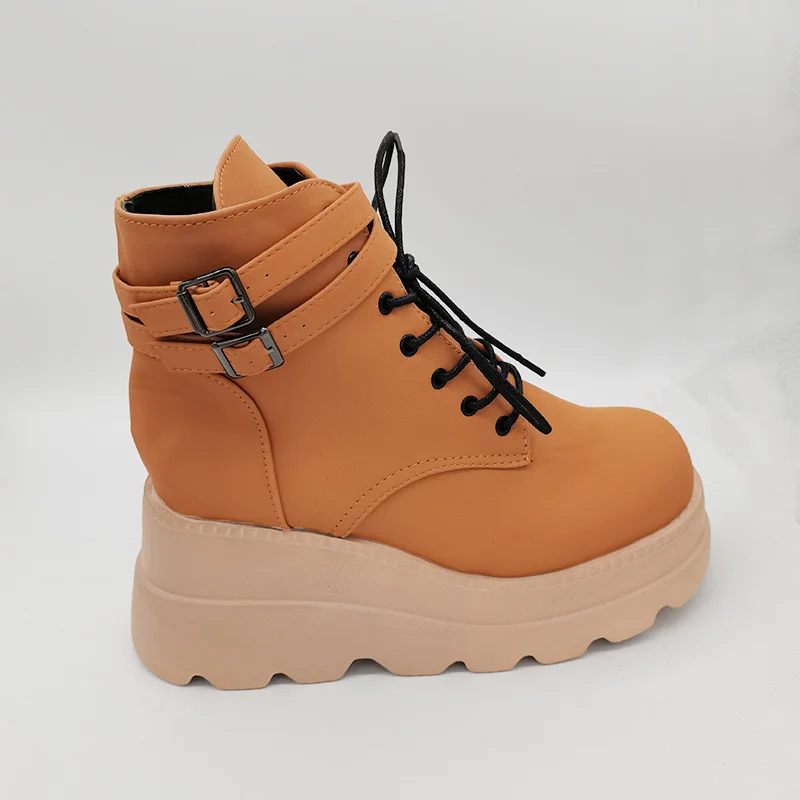 9.5cm Heels Martin Boots Thick Bottom Slope Belt Buckle High-heeled boots Women Platform White Black Boots ladies shoes
9.5cm Heels Martin Boots Thick Bottom Slope Belt Buckle High-heeled boots Women Platform White Black Boots ladies shoes