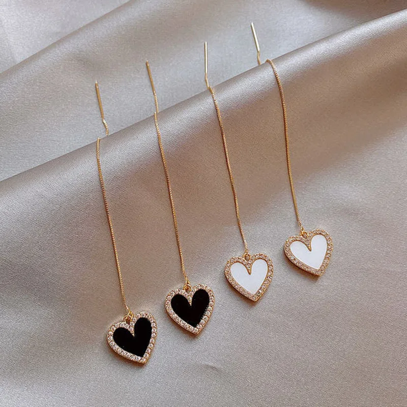 New simple tassel love diamond earstring super fairy earrings female students Joker earrings
New simple tassel love diamond earstring super fairy earrings female students Joker earrings