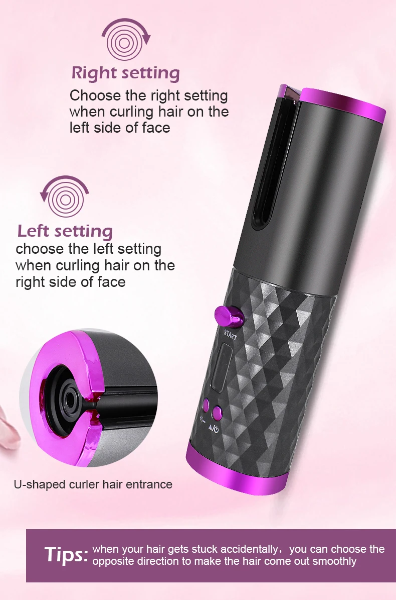 Automatic Hair Curler Ceramic Hair Iron Curling Iron for Hair Waver Wand Curling Wand Curlers Cordless USB Charging Curler Iron
Automatic Hair Curler Ceramic Hair Iron Curling Iron for Hair Waver Wand Curling Wand Curlers Cordless USB Charging Curler Iron