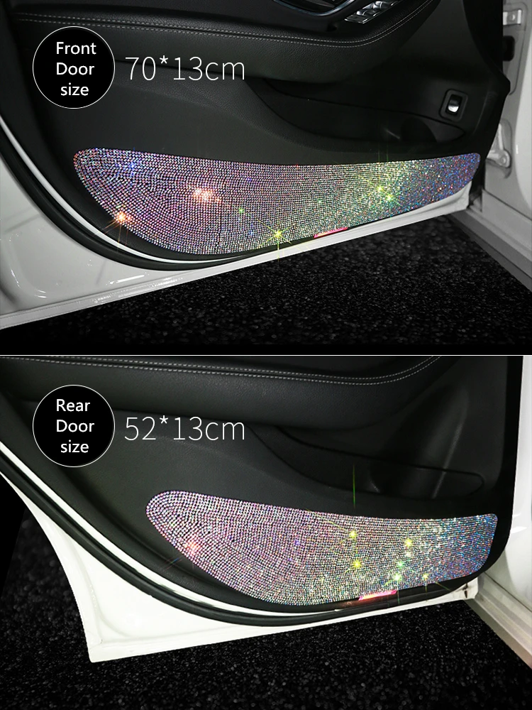 Car Door Protector Bling Stickers and Decals Collision-Resistant Automobiles Rhinestone Scratch-resistant Interior Accessories | Автомобили