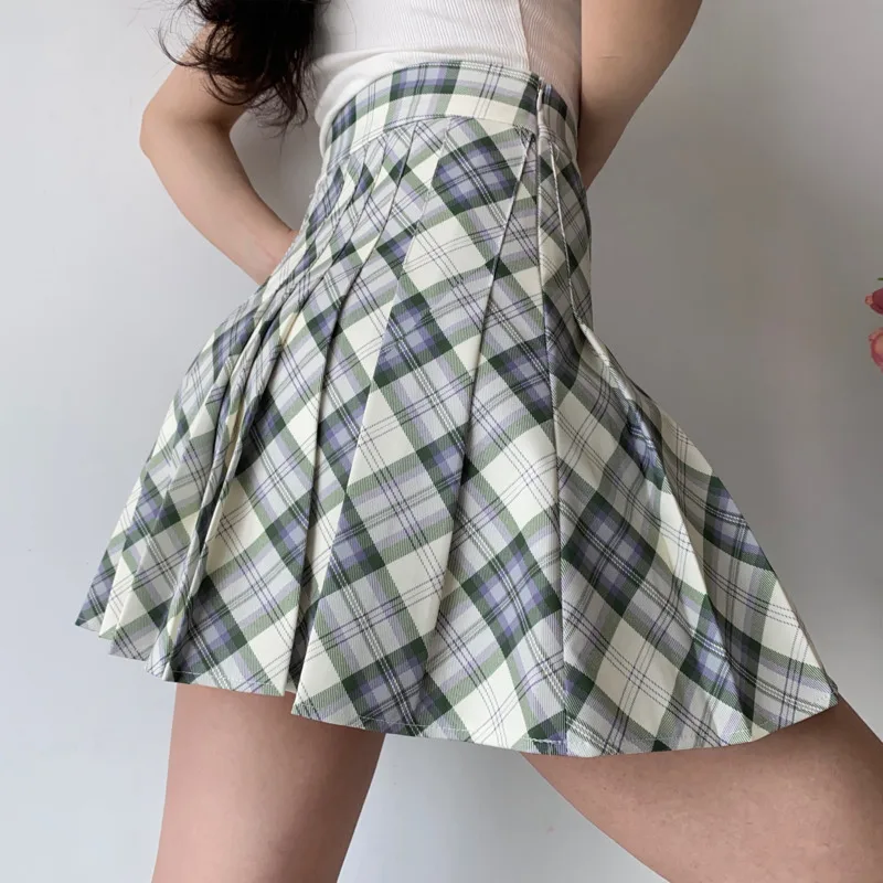 WOMENGAGA American Plaid Pleated Mini Skirt A-line Skirts Women's High Waist Sexy Korean Women Kawaii Loli JK Girl Female RO8B
WOMENGAGA American Plaid Pleated Mini Skirt A-line Skirts Women's High Waist Sexy Korean Women Kawaii Loli JK Girl Female RO8B