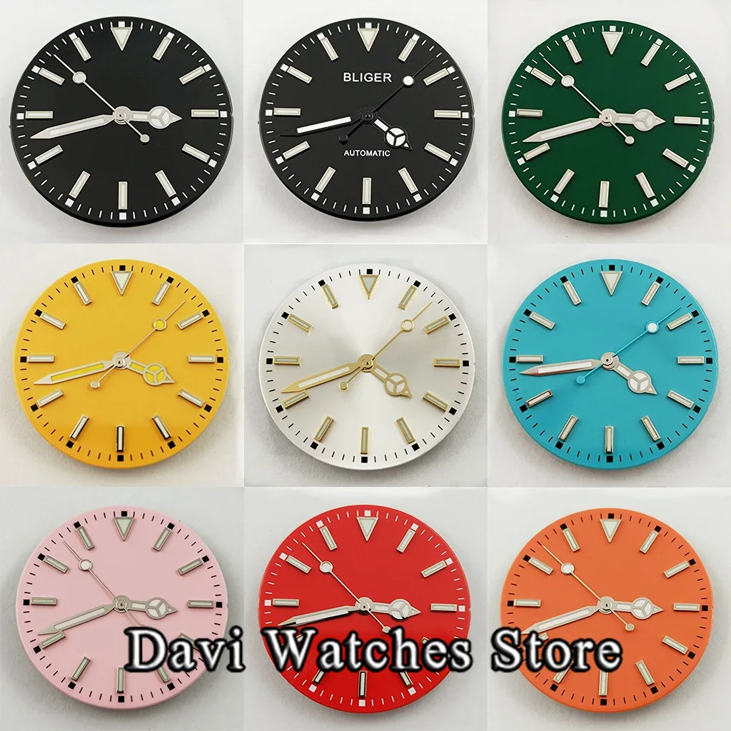 Bliger 29.2mm Sterile Watch Dial + Hands Green Lume Fit NH35 NH36 Miyota 8205/8215/821A, ETA 2836/2824,DG2813/3804 Movement
Bliger 29.2mm Sterile Watch Dial + Hands Green Lume Fit NH35 NH36 Miyota 8205/8215/821A, ETA 2836/2824,DG2813/3804 Movement