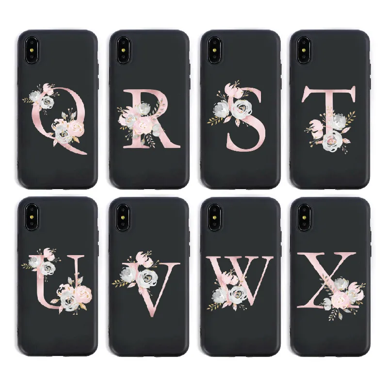 Custom Rose Gold Flower Initials Alphabet A-Z Phone Case Cover For iPhone XS X XR 11 Pro Max 8 8Plus X 12 7Plus Soft Silicone
Custom Rose Gold Flower Initials Alphabet A-Z Phone Case Cover For iPhone XS X XR 11 Pro Max 8 8Plus X 12 7Plus Soft Silicone