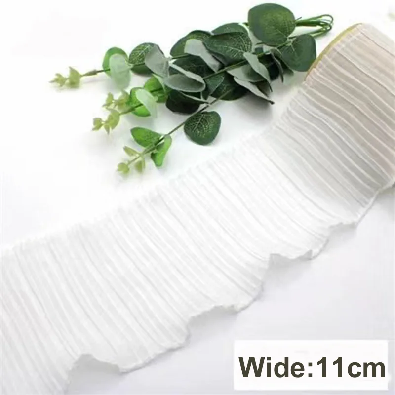 11cm Wide New Chiffon Embroidered White Black Flower Lace Fabric Dubai Sewing DIY Trim Ruffle Applique Ribbon Collar Dress Decor
11cm Wide New Chiffon Embroidered White Black Flower Lace Fabric Dubai Sewing DIY Trim Ruffle Applique Ribbon Collar Dress Decor