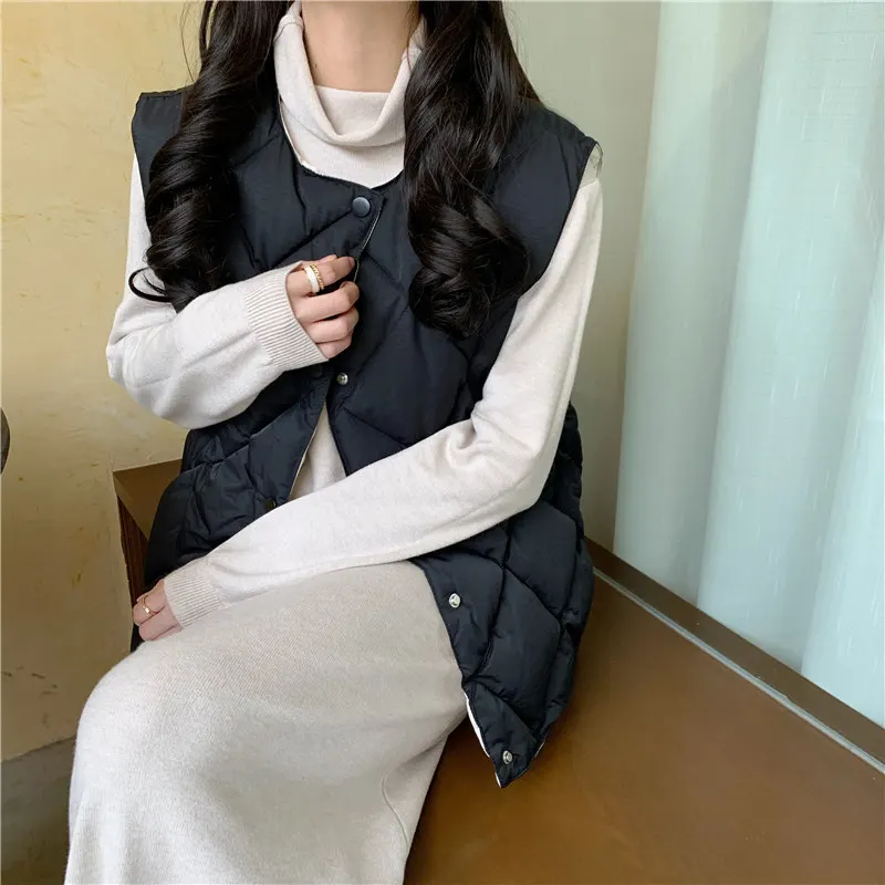 Alien Kitty 2021 New Korean Solid Sleeveless Vest Winter Coat Women Diamond Lattice Loose Thick Fashion Plus Padded Jacket
Alien Kitty 2021 New Korean Solid Sleeveless Vest Winter Coat Women Diamond Lattice Loose Thick Fashion Plus Padded Jacket