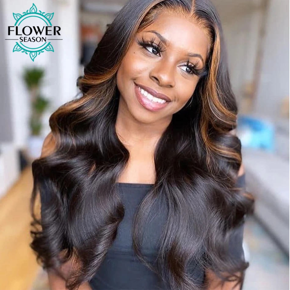 Highlight Brown Black Body Wave Wig Transparent Lace Front Human Hair Wigs 13x6 HD Lace Front Wig 180% Brazilian Flowerseason
Highlight Brown Black Body Wave Wig Transparent Lace Front Human Hair Wigs 13x6 HD Lace Front Wig 180% Brazilian Flowerseason