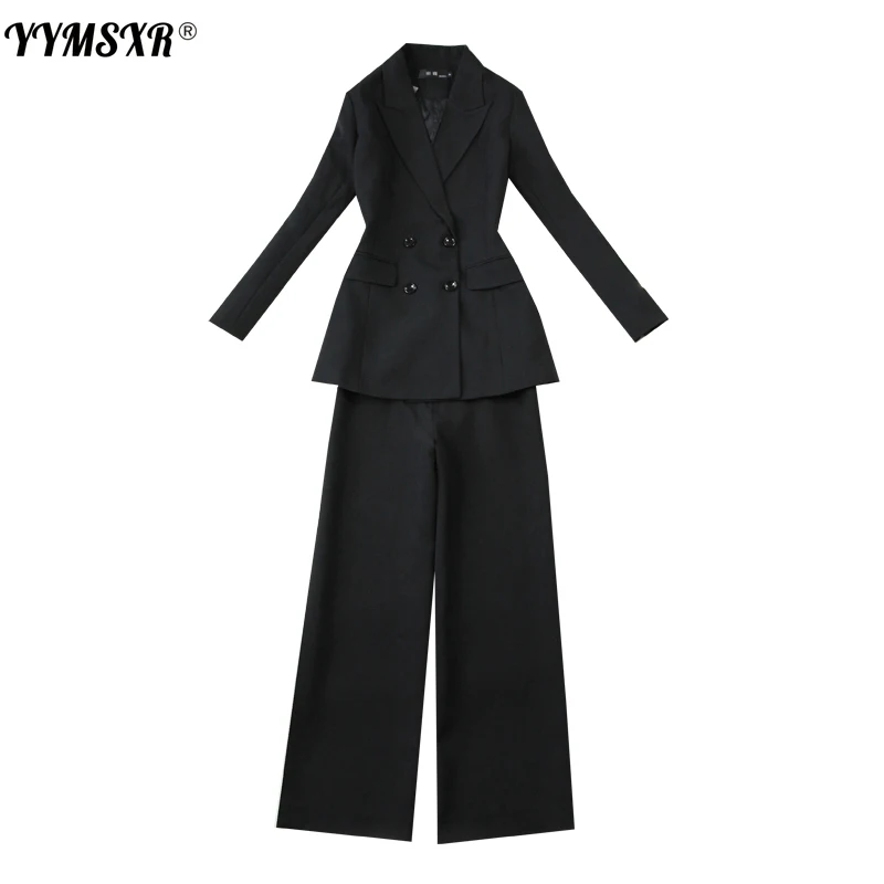 YYMSXR Women's Elegant Professional Office Pants Suit Temperament Feminine Blazer Slim High-rise Wide-leg Pants New In 2021
YYMSXR Women's Elegant Professional Office Pants Suit Temperament Feminine Blazer Slim High-rise Wide-leg Pants New In 2021