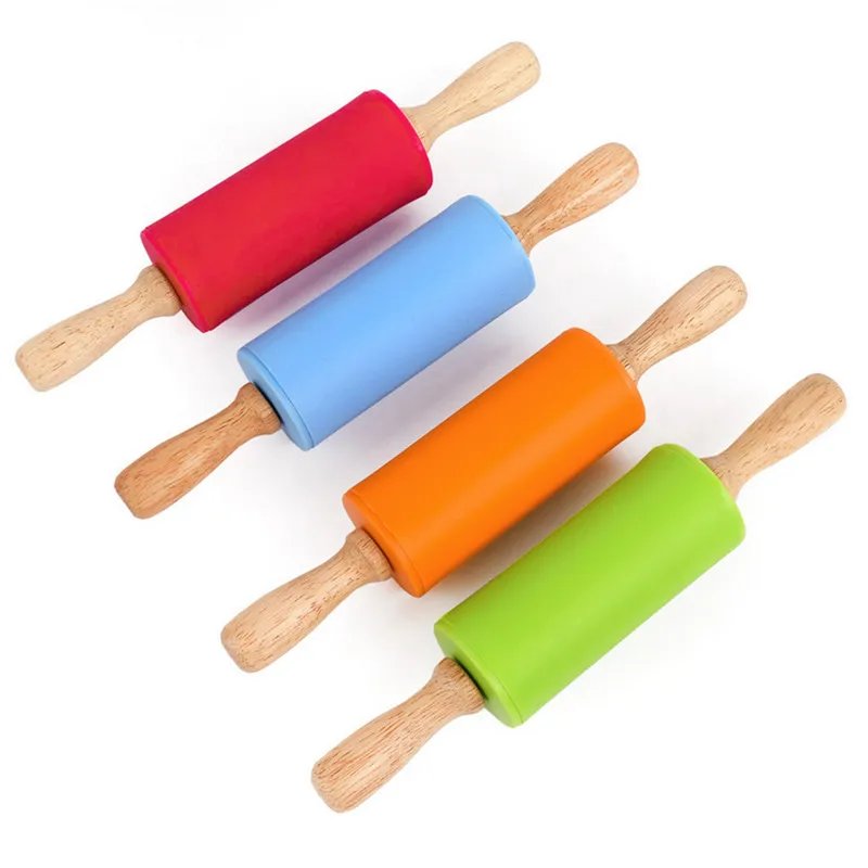 1 Pc Small Silicone Roll Cut Mat Wood Handle Rolling Pins Cutting Pad Fondant Cake Dough Kids Child Baking Tool 
1 Pc Small Silicone Roll Cut Mat Wood Handle Rolling Pins Cutting Pad Fondant Cake Dough Kids Child Baking Tool
