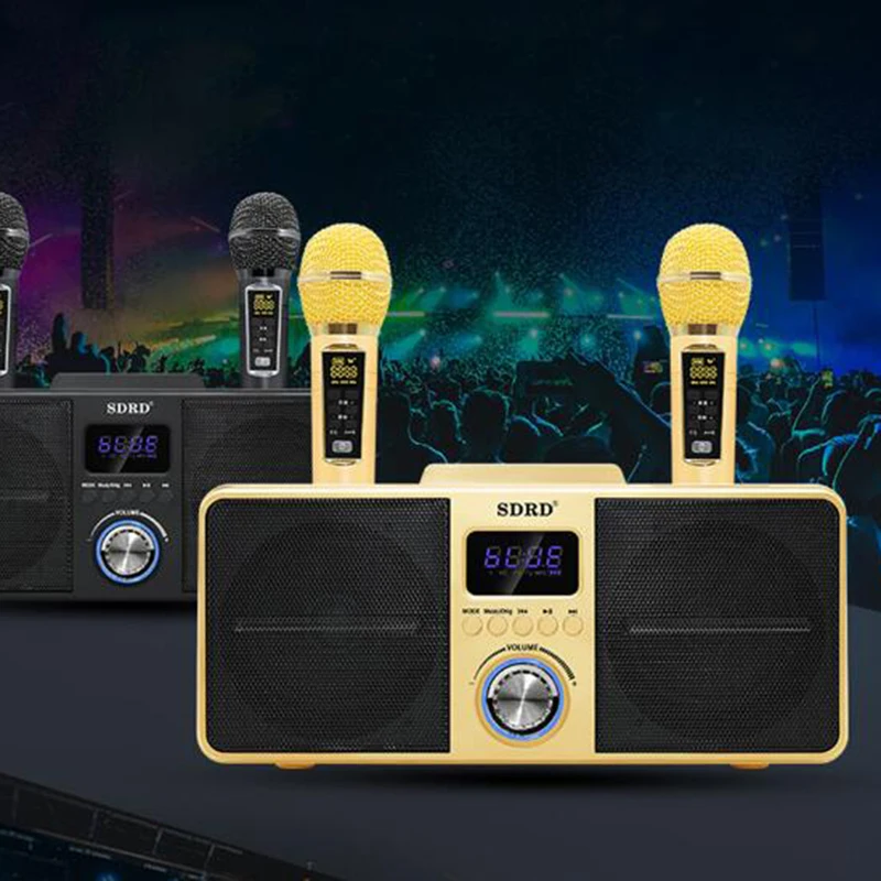 Karaoke speaker 40W Portable Move KTV Column with 2 wireless microphone bluetooth speaker 3D surround sound home theater sound M
Karaoke speaker 40W Portable Move KTV Column with 2 wireless microphone bluetooth speaker 3D surround sound home theater sound M