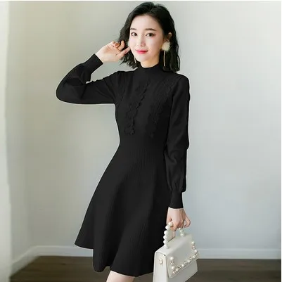 New Elegant Fashion Women Autumn Winter Sweet Knit Dress Lady Slim Fit Tunic A-Line Sweater Dresses
New Elegant Fashion Women Autumn Winter Sweet Knit Dress Lady Slim Fit Tunic A-Line Sweater Dresses