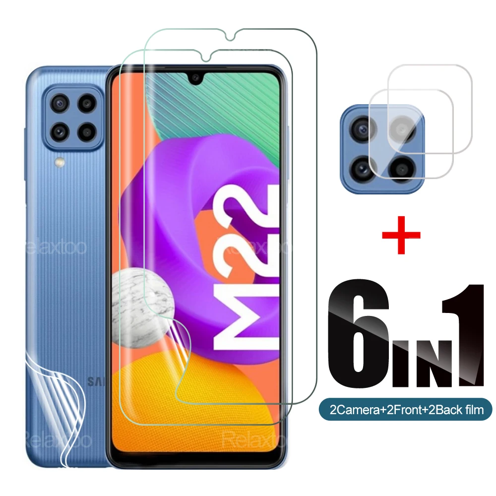 Гидрогелевая защитная пленка 6 в 1 для Samsung M22 M12 M32, полное покрытие, передний и задний экран, объектив камеры, защитная пленка Sumsung M32 4G/5G
Гидрогелевая защитная пленка 6 в 1 для Samsung M22 M12 M32, полное покрытие, передний и задний экран, объектив камеры, защитная пленка Sumsung M32 4G/5G