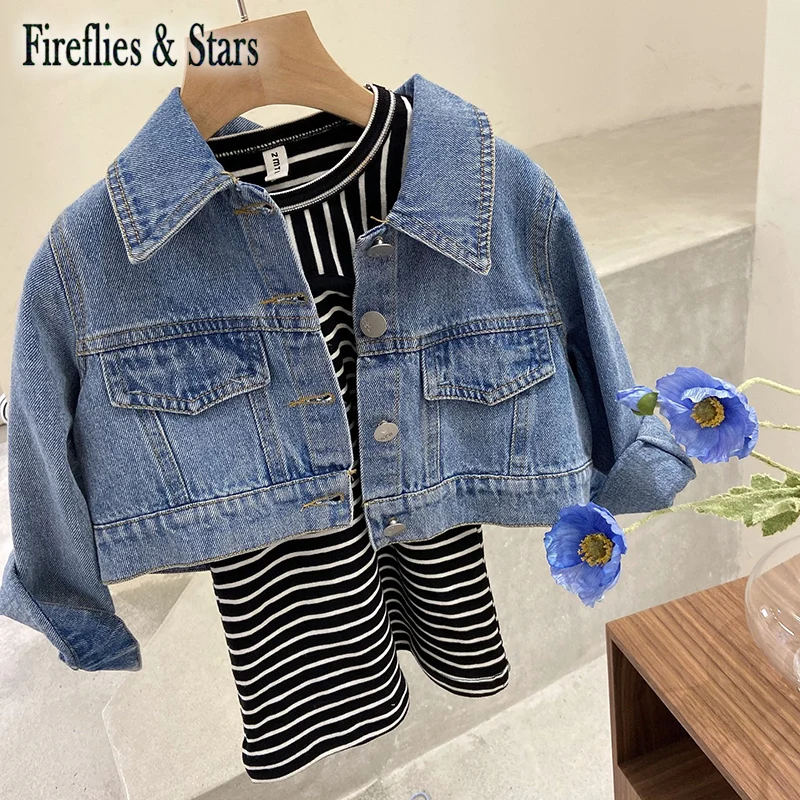 Spring Autumn Girls 2 Pcs Set Baby Denin Coat + Dress Kids Tracksuits Children Streetwear Clothes New Skinny Striped 1 To 7 Yrs
Spring Autumn Girls 2 Pcs Set Baby Denin Coat + Dress Kids Tracksuits Children Streetwear Clothes New Skinny Striped 1 To 7 Yrs