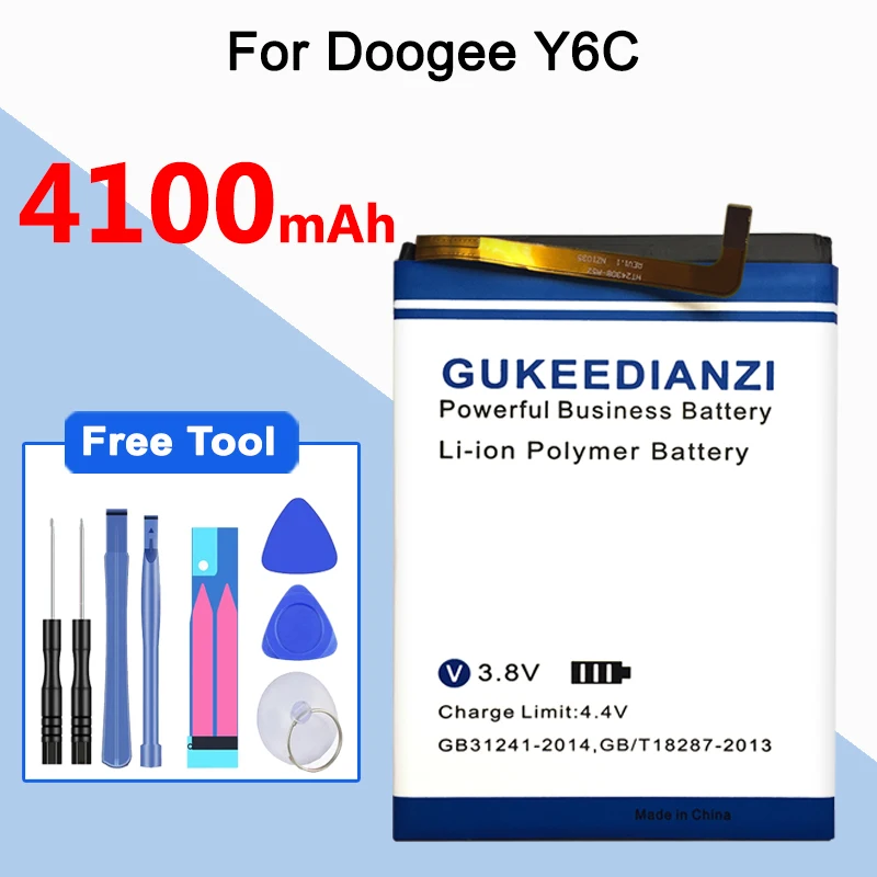 GUKEEDIANZI 4100 мА/ч Батарея Для DOOGEE Y6 Y6C пианино 5 дюймов мобильный телефон
