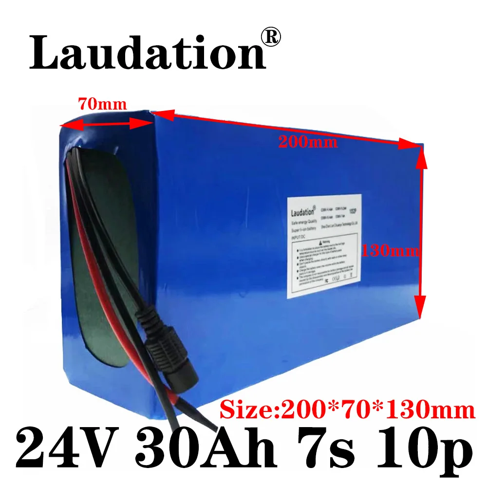 Laudation-Electric Bicycle Lithium Battery Pack,24V,30Ah,29.4V,7S,10P,18650,For 250W,350W,500W Electric Motorcycles.25A BMS.
Laudation-Electric Bicycle Lithium Battery Pack,24V,30Ah,29.4V,7S,10P,18650,For 250W,350W,500W Electric Motorcycles.25A BMS.