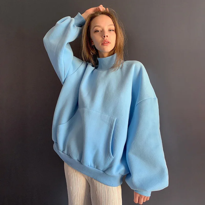 Turtleneck Oversized Hoodie Casual Loose Black Hoodies Women Long Sweatshirt Streetwear Warm Pullovers Autumn Winter
Turtleneck Oversized Hoodie Casual Loose Black Hoodies Women Long Sweatshirt Streetwear Warm Pullovers Autumn Winter