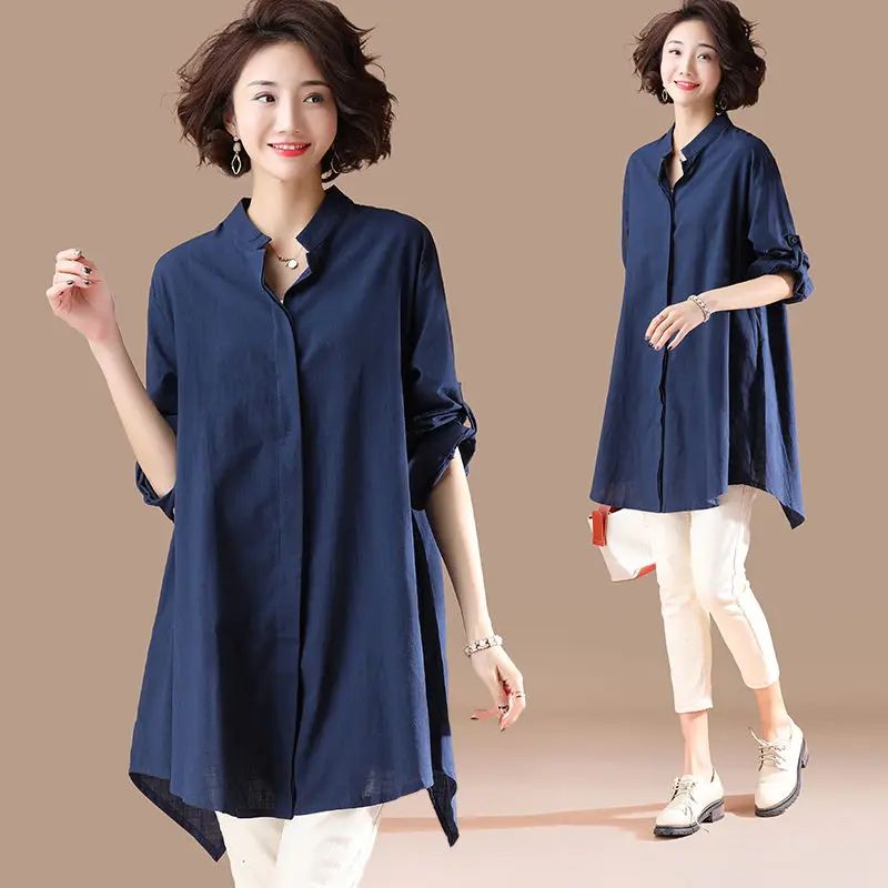 Spring Summer Shirt 2022 New Oversized Blouse Large Size L-5XL Womens Clothing Loose Long Sleeve Shirt Irregular Top Female e250
Spring Summer Shirt 2022 New Oversized Blouse Large Size L-5XL Womens Clothing Loose Long Sleeve Shirt Irregular Top Female e250