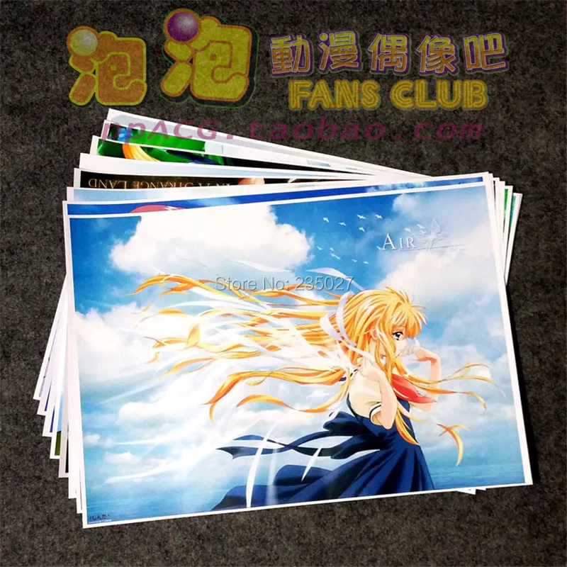 8 шт./компл. аниме AIR poster постер Kamio misuu Kirishima Kano Tohno Minagi настенные фотографии для