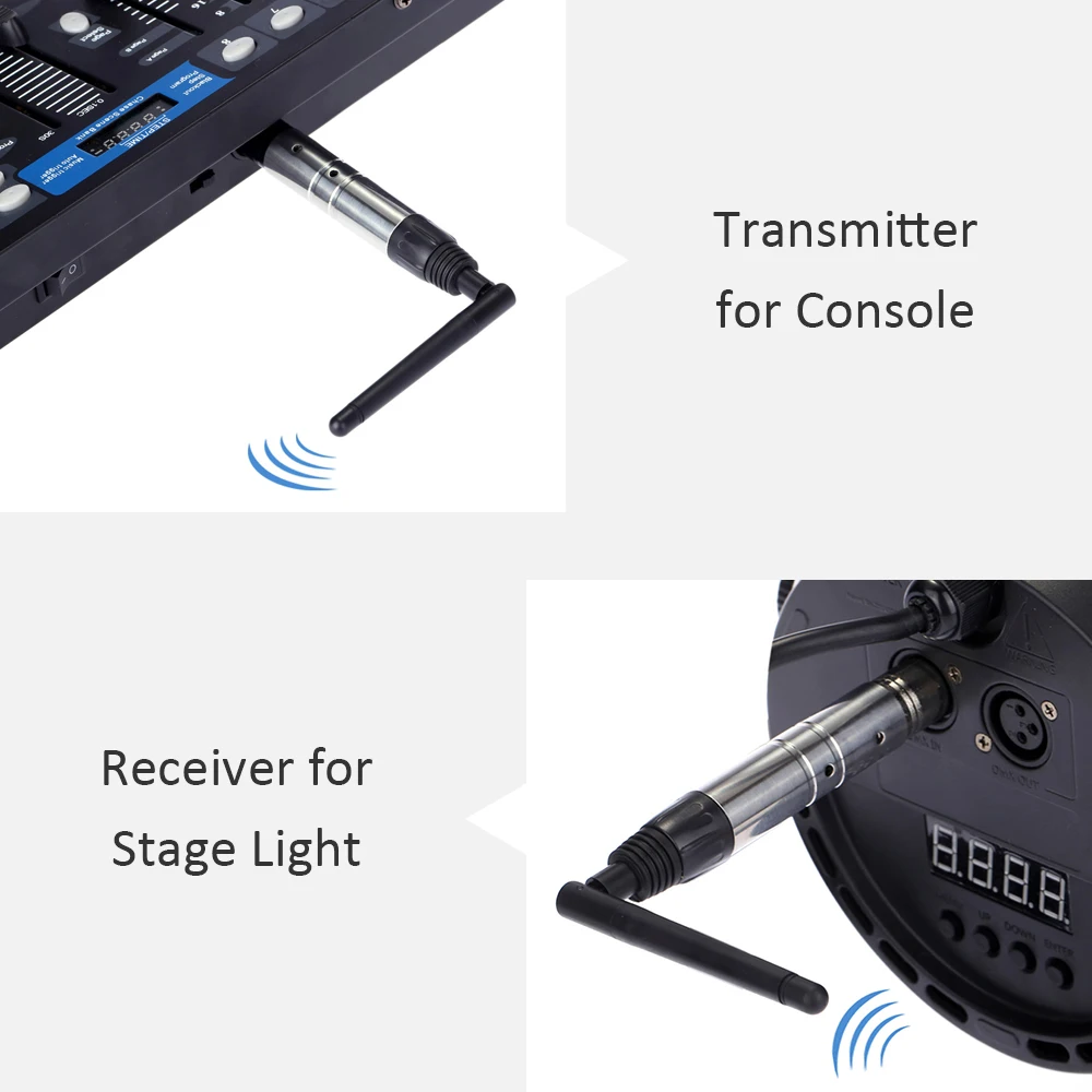 Lixada DMX Transmitter 2.4G ISM DMX512 Wireless Transmitter & Receiver Light Controller with Antenna for Stage Light PAR Effect
Lixada DMX Transmitter 2.4G ISM DMX512 Wireless Transmitter & Receiver Light Controller with Antenna for Stage Light PAR Effect