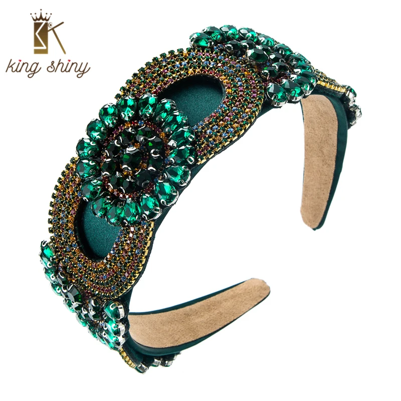 King Shiny Luxury Baroque Color Crystal Headband Gorgeous Sparkly Rhinestone Beaded Flower Hairband Bridal Wedding Hair Jewelry
King Shiny Luxury Baroque Color Crystal Headband Gorgeous Sparkly Rhinestone Beaded Flower Hairband Bridal Wedding Hair Jewelry