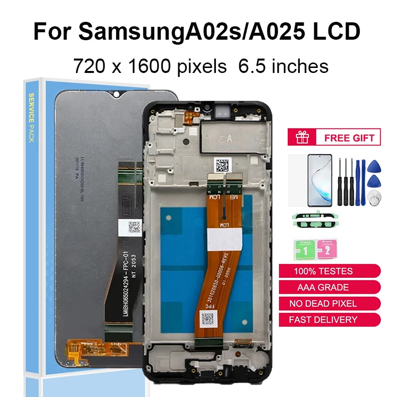 ЖК-дисплей 6,5 дюйма для SAMSUNG Galaxy A02s A025 A025M, дисплей с дигитайзером в сборе, запчасти для ремонта с рамкой, оригинал
ЖК-дисплей 6,5 дюйма для SAMSUNG Galaxy A02s A025 A025M, дисплей с дигитайзером в сборе, запчасти для ремонта с рамкой, оригинал
