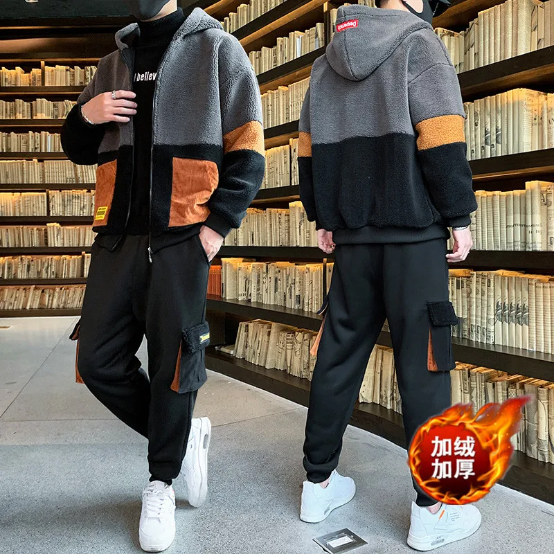 2020 Hoodie Suit Men's Winter Brushed Thick Hooded Jacket+Pants 2PC Sets Cardigan Hoodie Sports Casual Coat Autumn Sports Set
2020 Hoodie Suit Men's Winter Brushed Thick Hooded Jacket+Pants 2PC Sets Cardigan Hoodie Sports Casual Coat Autumn Sports Set