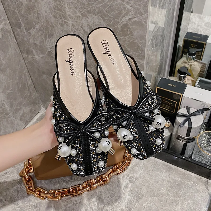 Low Cover Toe Mules For Women 2021 Shoes Slippers Flat Luxury Slides Pantofle Butterfly-Knot Designer Summer New Square Basic PU
Low Cover Toe Mules For Women 2021 Shoes Slippers Flat Luxury Slides Pantofle Butterfly-Knot Designer Summer New Square Basic PU