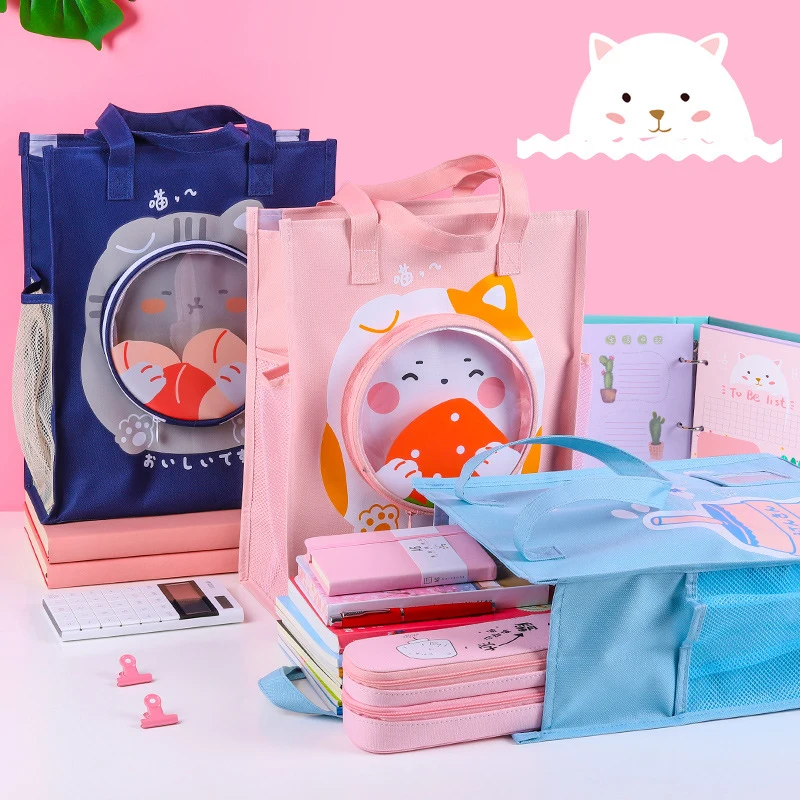 Cute Large Capacity Document Bag Office School File Folder Student Canvas Tutoring Notebook Tote Bag Cartoon Folder Stationery
Cute Large Capacity Document Bag Office School File Folder Student Canvas Tutoring Notebook Tote Bag Cartoon Folder Stationery