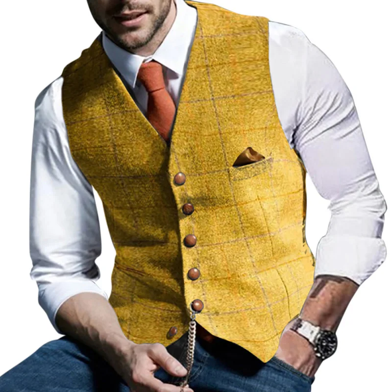 2021 Spring and Autumn New Men's Casual Vest Slim Fit Temperament Fashion Check Vest Vest Men's Trendy Comfortable Top
2021 Spring and Autumn New Men's Casual Vest Slim Fit Temperament Fashion Check Vest Vest Men's Trendy Comfortable Top