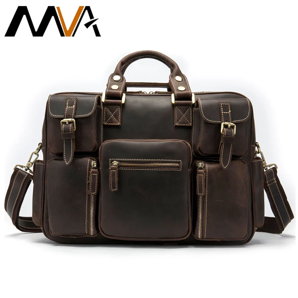 Портфель MVA мужской из натуральной кожи, подходит для ноутбука 15,6 дюйма, большая сумочка на плечо, деловой мессенджер
Портфель MVA мужской из натуральной кожи, подходит для ноутбука 15,6 дюйма, большая сумочка на плечо, деловой мессенджер