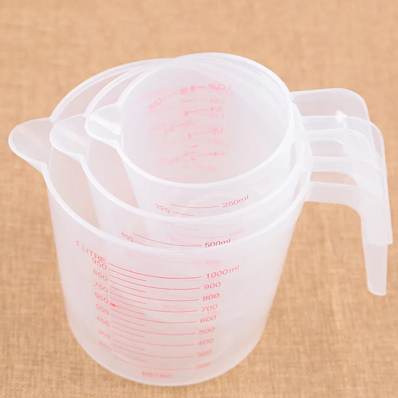 250/500/1000ml Transparent Measuring Cup Plastic Jug Pour Spout Surface For Caking Baking Kitchen Supplies Tools Accessories
250/500/1000ml Transparent Measuring Cup Plastic Jug Pour Spout Surface For Caking Baking Kitchen Supplies Tools Accessories