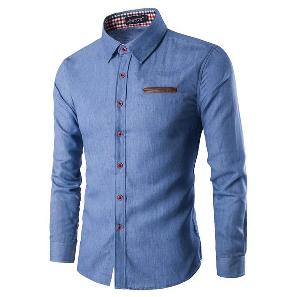 Mens Jeans Shirt Solid Slim Fit Long Sleeve Jeans Shirt Men Top Quality 100% Cotton Denim Jeans Men Shirts Lapels Classic Shirt
Mens Jeans Shirt Solid Slim Fit Long Sleeve Jeans Shirt Men Top Quality 100% Cotton Denim Jeans Men Shirts Lapels Classic Shirt