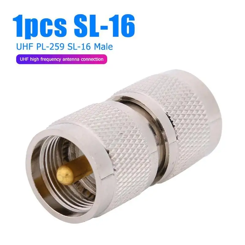 Walkie-Talkie Feeder Cable Connector Copper Connecting UHF High Frequency Antenna L-16 Male to SL-16 UHF PL259 Male Adapter
Walkie-Talkie Feeder Cable Connector Copper Connecting UHF High Frequency Antenna L-16 Male to SL-16 UHF PL259 Male Adapter