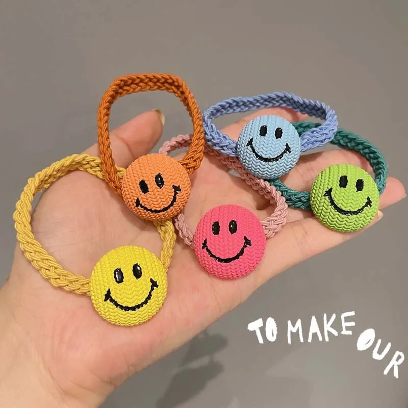Cartoon Smiley Lucky Hair Accessories Rubber Bands Headbands Cute Colored Ball Smile Child Birthday Elastic Hair Bands Wholesale
Cartoon Smiley Lucky Hair Accessories Rubber Bands Headbands Cute Colored Ball Smile Child Birthday Elastic Hair Bands Wholesale