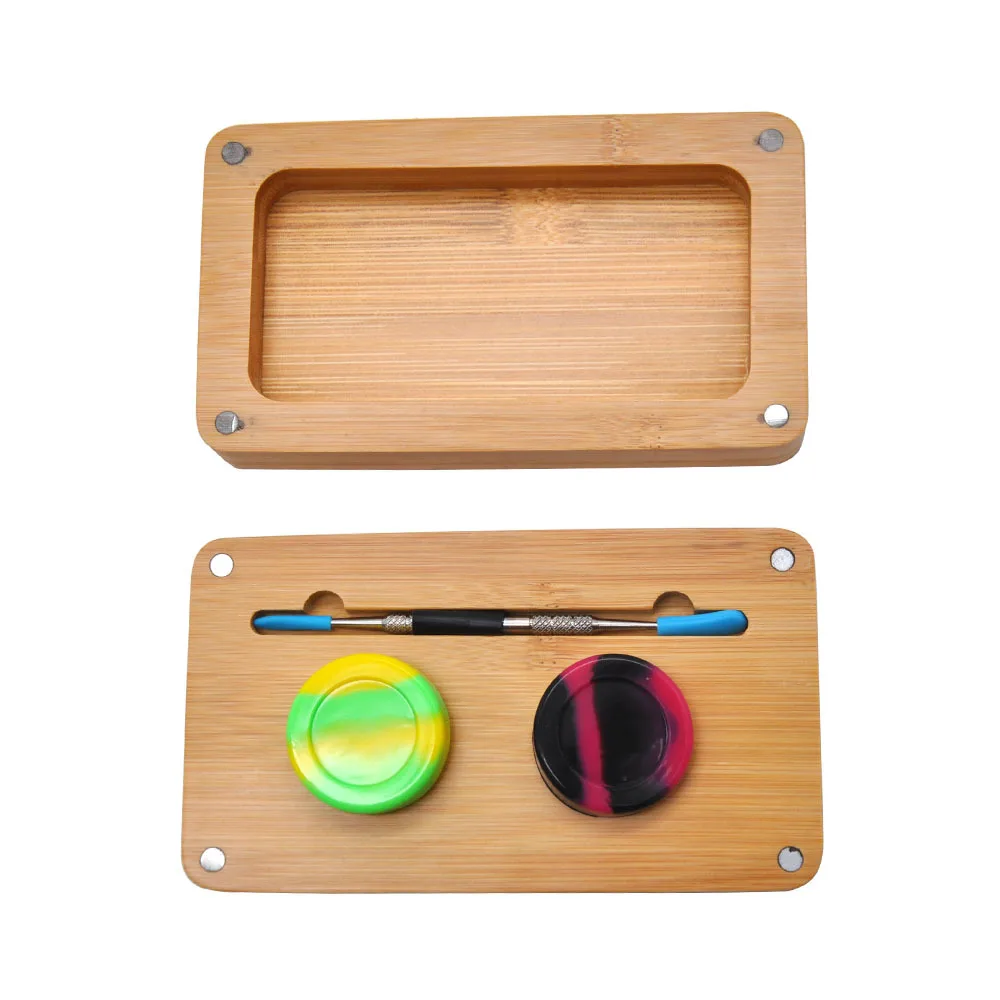 Double-deck Wood Dab Tool Set Wax Carving Dab Kit Double-Headed Stainless Steel Spoon with 2 Silicone Containers Wax Jar
Double-deck Wood Dab Tool Set Wax Carving Dab Kit Double-Headed Stainless Steel Spoon with 2 Silicone Containers Wax Jar