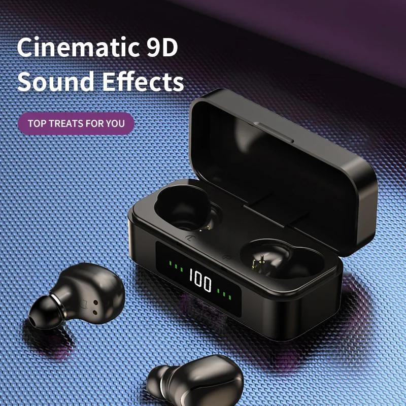 TWS Wireless Earbuds Bluetooth 5.0 Earphone Air Max Mini In-ear Sports Running Waterproof Earphone Support iOS/Android Phone
TWS Wireless Earbuds Bluetooth 5.0 Earphone Air Max Mini In-ear Sports Running Waterproof Earphone Support iOS/Android Phone