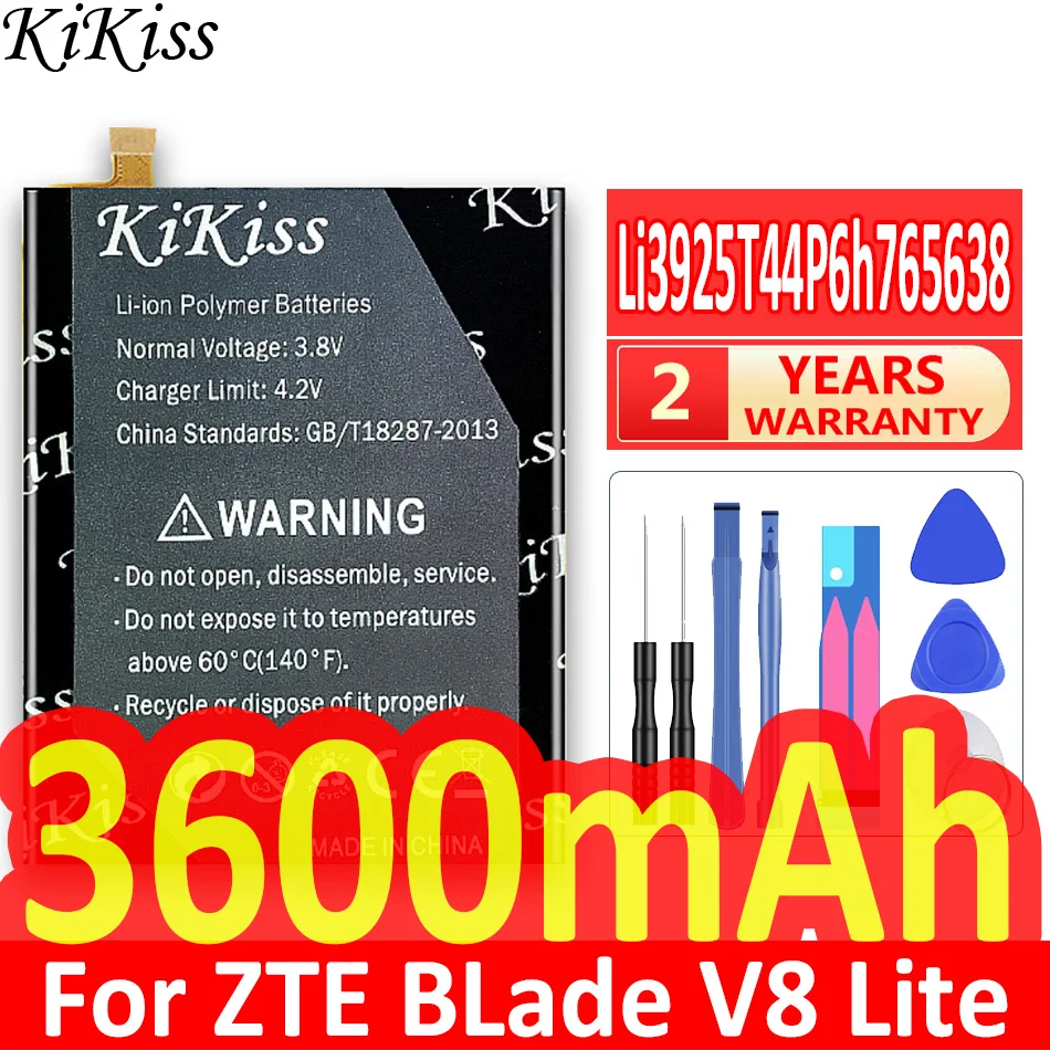 3600mAh Original kikiss Li3925T44P6h765638 Battery For ZTE BLade V8 Lite V8Lite 5.0-inch Mobile Phone Batteries + free Tools
3600mAh Original kikiss Li3925T44P6h765638 Battery For ZTE BLade V8 Lite V8Lite 5.0-inch Mobile Phone Batteries + free Tools