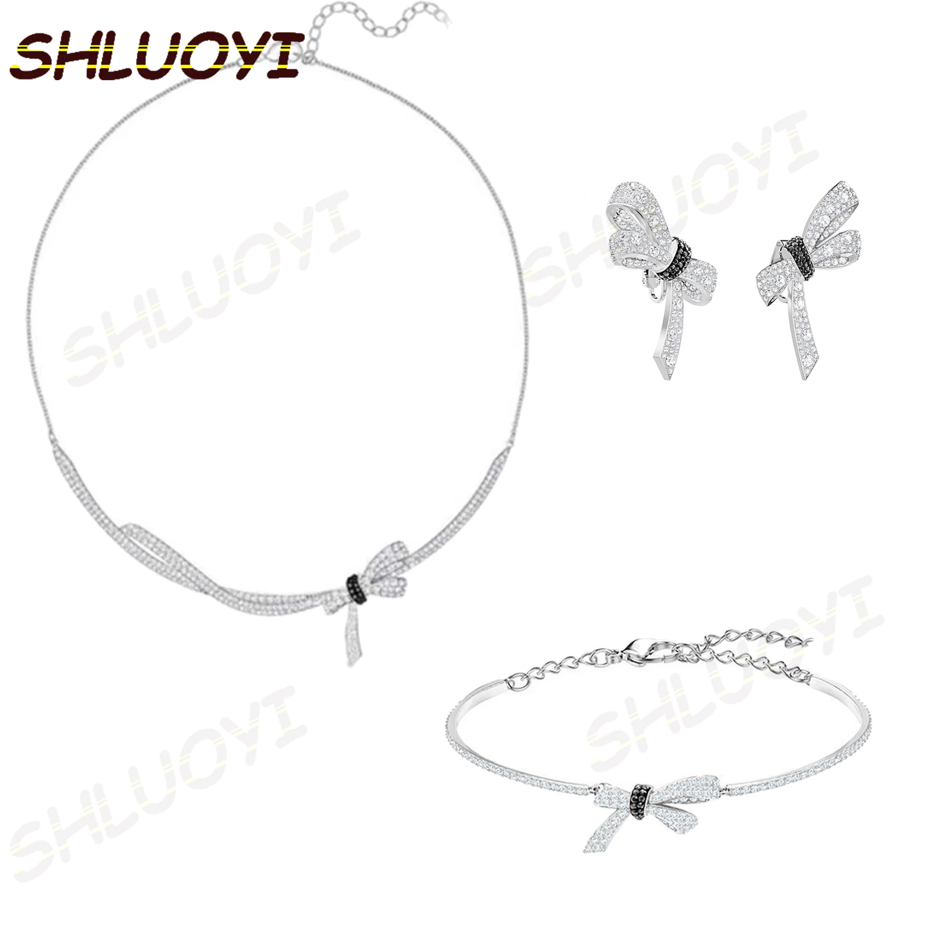 SWA Fashion Jewelry High Quality Inspiration From Life Noble Exquisite Elegant Bow Lady Charm Necklace
SWA Fashion Jewelry High Quality Inspiration From Life Noble Exquisite Elegant Bow Lady Charm Necklace