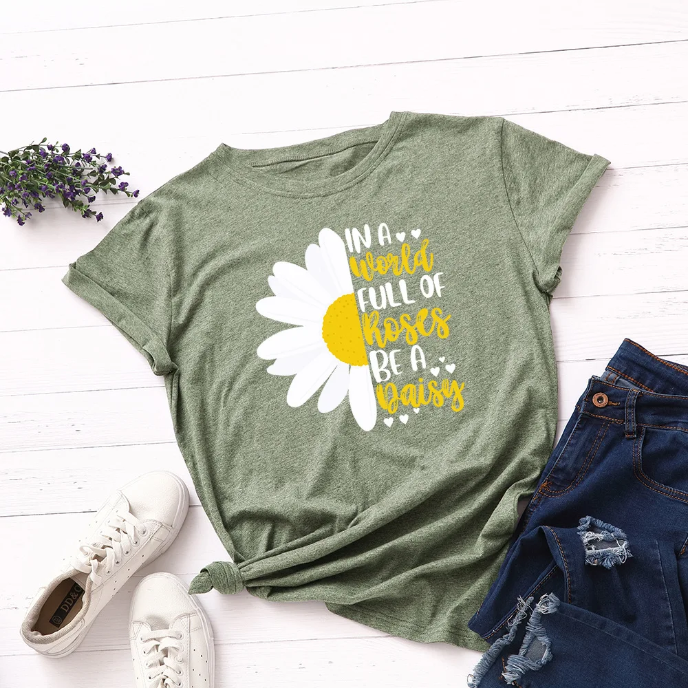 Women Short Sleeve Cotton T-Shirts Sunflower Graphic Tees Summer Tee Tops for Female Loose Casual Oversized Tee Clothes Letters
Women Short Sleeve Cotton T-Shirts Sunflower Graphic Tees Summer Tee Tops for Female Loose Casual Oversized Tee Clothes Letters