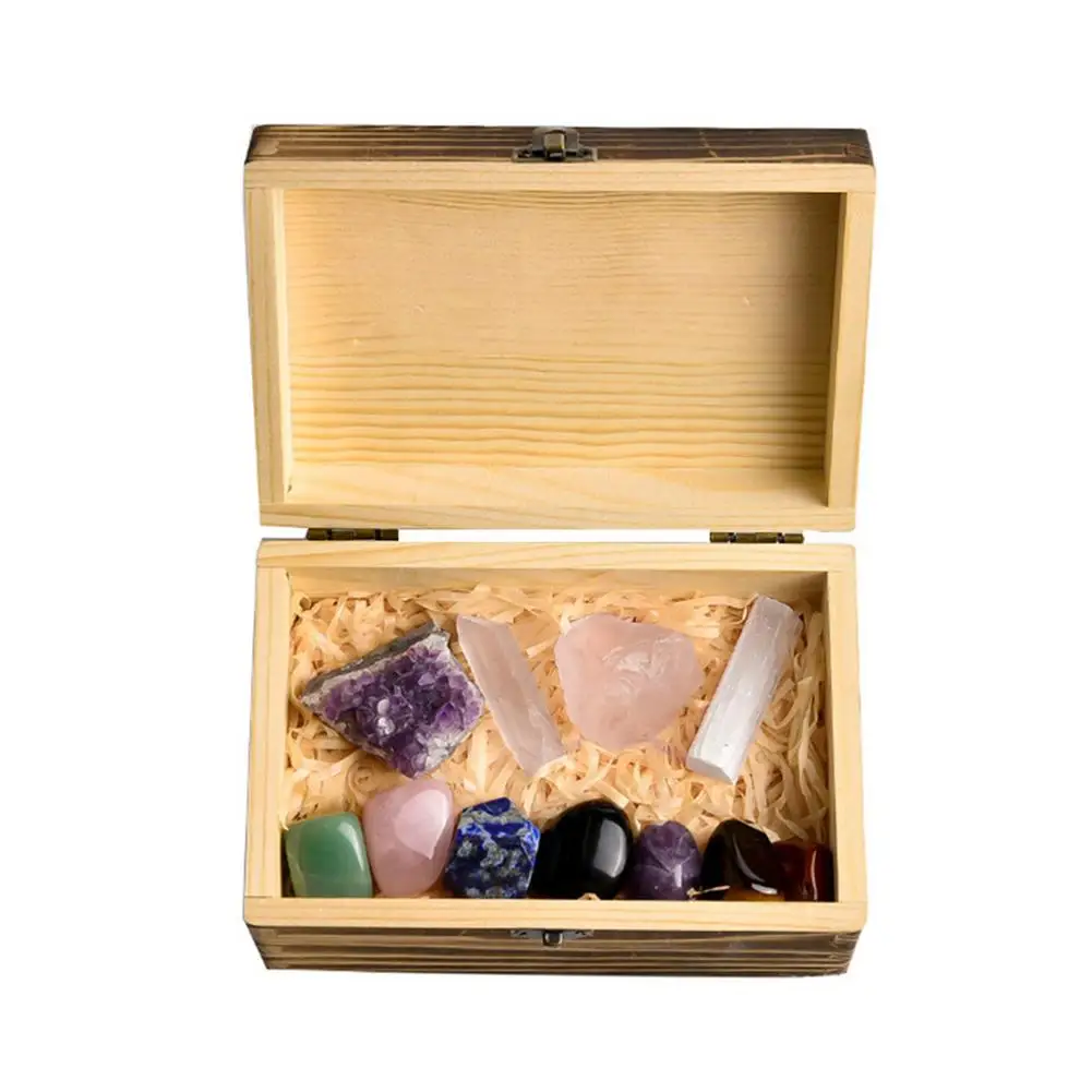 Crystals And Healing Stones In Wooden Display Box Include Amethyst Crystal Rose Quartz Thanksgiving Christmas Gifts Energy Cr
Crystals And Healing Stones In Wooden Display Box Include Amethyst Crystal Rose Quartz Thanksgiving Christmas Gifts Energy Cr